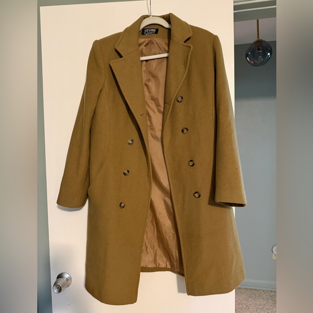 Levine Classics wool coat camel